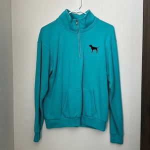 PINK mid zip sweatshirt